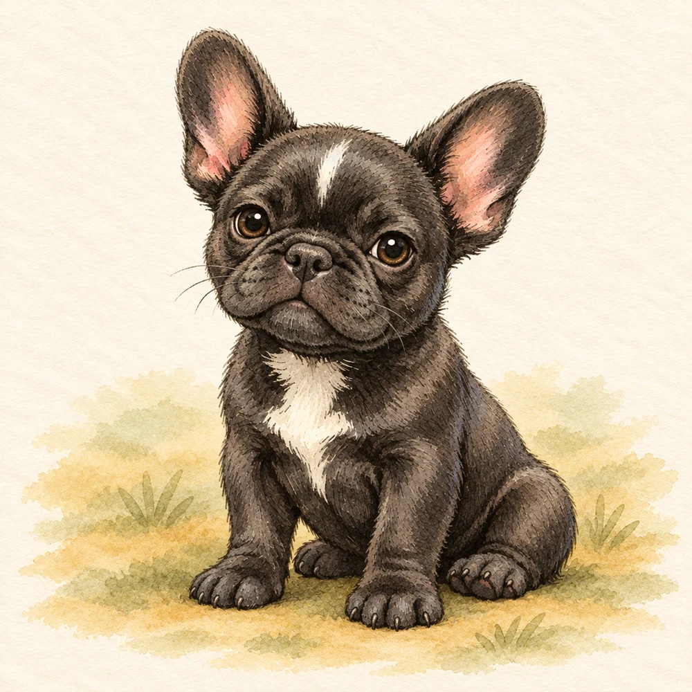 Flower, the tiny black Frenchie with big boss energy